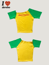 レモネードアンバランスオフショルダーショートスリーブTシャツ