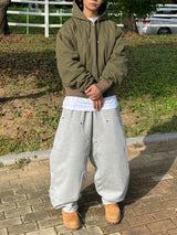 Balloon double knee sweatpants