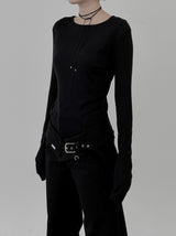 Outsole see-through long-sleeve tee