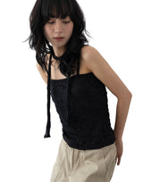 Ropeul Muffler Layered Sleeveless Set