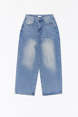 Cozy Cat Washing Wide Denim