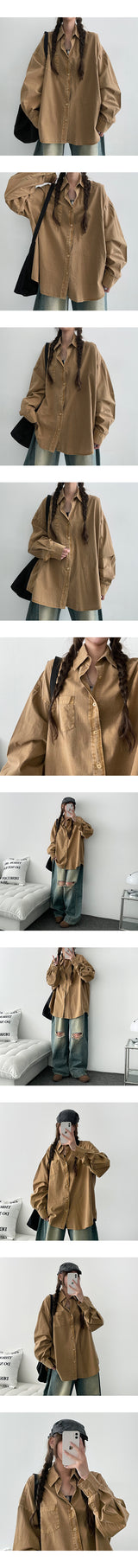[M,L] ラムズピグメントボキシーシャツ (5 colors)