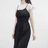 Tasty Shirring String Long Dress