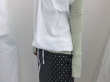 embossed shirring strap t