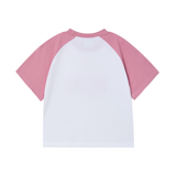 25SS SPACE RABBIT RAGLAN CROP SHORT SLEEVE T-SHIRT LIGHT PINK