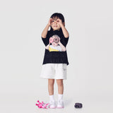 KIDS BABT FACE DOUNUT 1 SHORT SLEEVE T-SHIRT BLACK