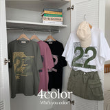 TL Overfit Lettering Printing Short Sleeve Tee