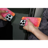 starry night silver epoxy case. red orange