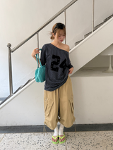 cotton banding bermuda pants