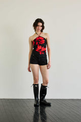  FLUTTER HALTERNECK / RED