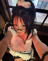 パンチングレイヤードベルトスカート
