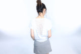グランジクローレオパードアイレットTシャツ - ホワイト