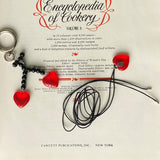 cherry jam heart necklace