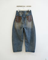 Stud Patch Denim Pants