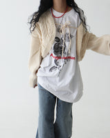 ローズレタリングフォーシーズンボクシー半袖Tシャツ