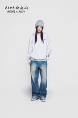 24FW HOSHI X ADLV ワッペンパーカー メランジ