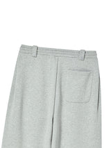 チェック ロールアップ スウェットパンツ グレー