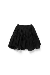 Wave frill skirt_black