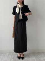 Rivet Stripe H-Line Skirt