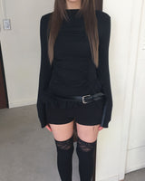 Lace frill knee socks