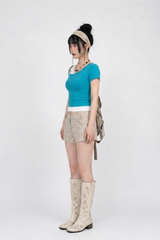 LOW-WAIST POLKA DOT SHORTS (2COLORS!)