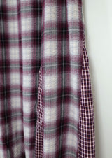 vintage check skirt red ver.