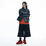 ENOE Patch Sweat Bermuda Pants - BLACK