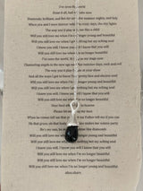 Black gemstone drop necklace