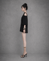アイリスレースリボンTシャツ #Black(黑)