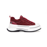 KILLWINNER Lihuo Series Canvas Shoes, Red, 7cm Height Increasing, Thick Sole Casual Shoes, Couple Style