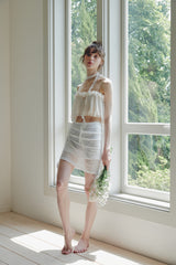 LILY SCARF TOP cream