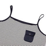 ストライプポケットポイントノースリーブ [NAVY]