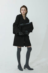 WOOL-LIKE LONG COAT_BLACK
