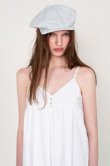 レイヤードスリーブレスロングドレス (WHITE)