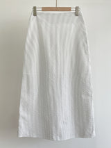 Herrit Seersucker Stripe Long Skirt