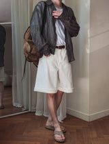 Basic Cotton Bermuda Pants
