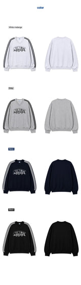 カ―シブ ロゴ トラック ブイネック スウェットシャツ (4color)