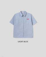 (UNISEX) Piece Stripe Over Shirt