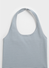 [B-BASIC] Summer Stripe Halter Sleeveless