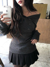 Elda Wool Belt Pleated Mini Skirt