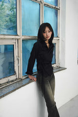 HALO WRAP SHIRT / BLACK
