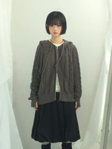 Two Way Cozy Textured Knit Hood