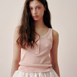 Beads Lip Sleeveless (Pink)