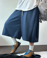 バックポケットサイドピンタックバルーンバミューダ 💙🤎🖤🩶💜6カラー