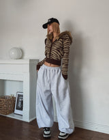 Tully Brushed Side Pintuck Balloon Jogger Pants