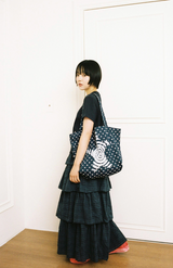 Twister Star Tote Bag - Dot Navy
