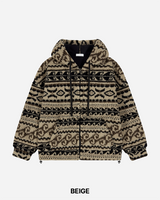Jacquard Fleece Hooded Jumper