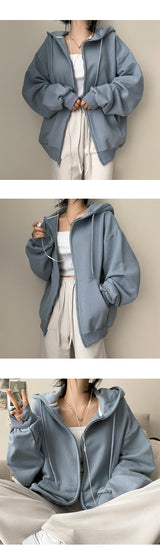 Ronte Basic Two-Way Over Hood Zip-Up