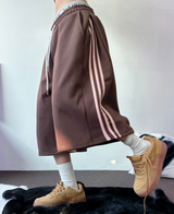 SIDE PINTUCK TRACK BALLOON BERMUDA PANTS ❤🤎🖤🩶🩷6COLOR