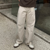 Mild pintuck wide pants